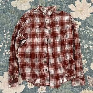 Sonoma Men's Burgundy Plaid Button Down Shirt